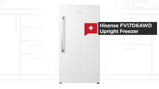 Hisense FV17D6AWD Upright Freezer, 33" Width, 17.0 cu. ft. Capacity, Frost Free, White colour