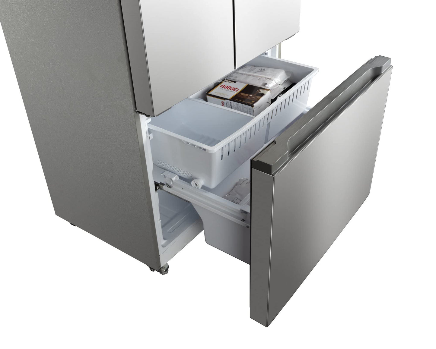 HBF-1662 33" Hamilton Beach French Door Full Size Counter Depth Refrigerator with Freezer Drawer (16.6 CU. FT.)
