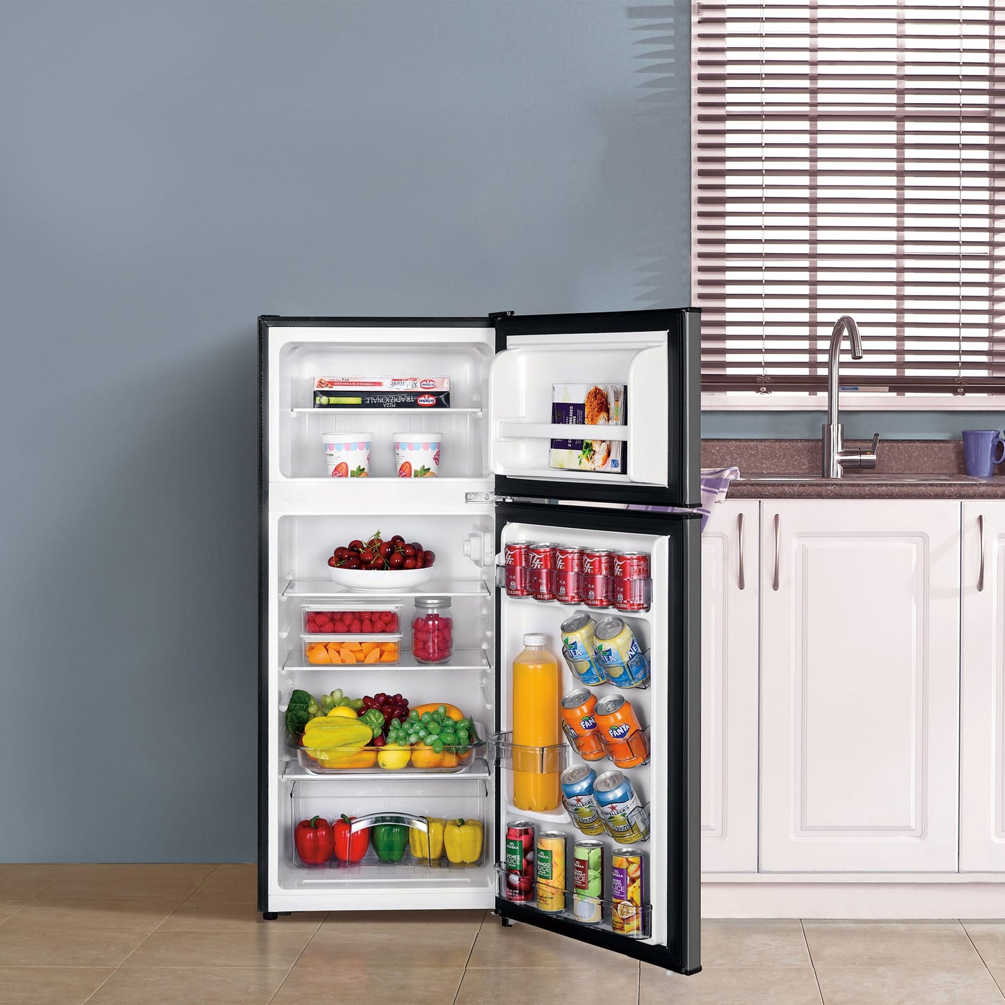Danby 4.5 cu. ft. 2 Door Compact Fridge in Stainless Steel Look (DCR045B1SLDB)