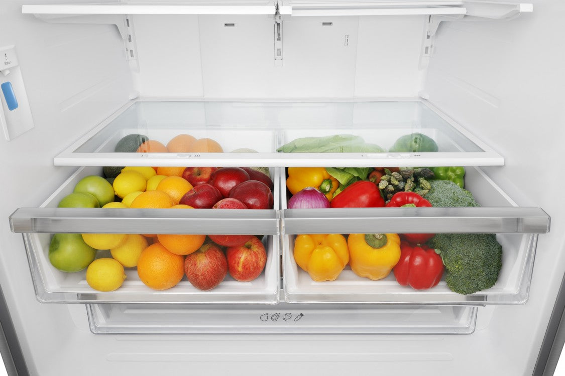 Hisense RF266C3FSE French Door Refrigerator, 36" Width, ENERGY STAR Certified, 26.6 cu. ft. Capacity, Freezer Located Ice Dispenser, Interior Water Dispenser, LED Lighting, Fingerprint Resistant, Stainless Steel colour PureFlat Design