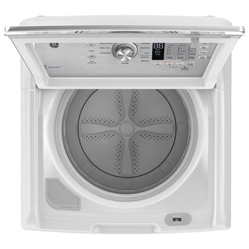 GE Top Load Washer, 27" Width, ENERGY STAR Certified, 5.3 cu. ft. Capacity, 14 Wash Cycles, 800 RPM Washer Spin Speed, White (GTW680BMRWS)