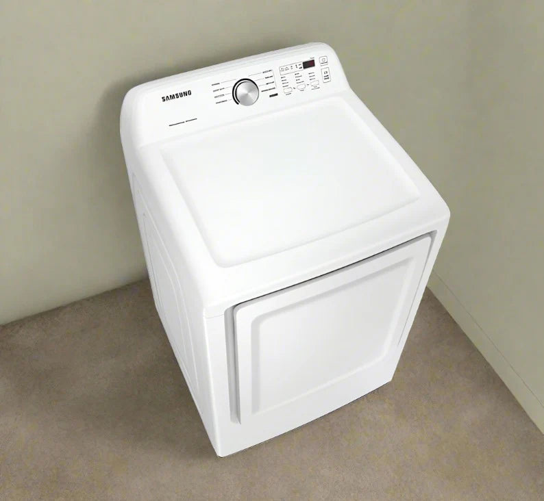 Samsung DVE45T3200W - DVE45T3200W/AC Electric Dryer, 27 inch Width, 7.2 cu. ft. Capacity, 4 Temperature Settings, Steel Drum, White colour