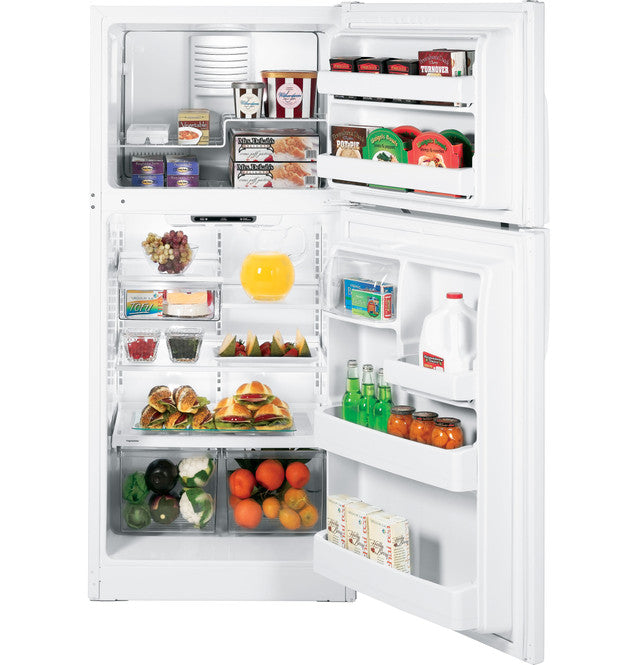 30" GE® 18.0 Cu. Ft. Top-Freezer Refrigerator (GTS18IBRDRWW/GTS18IBRWW)