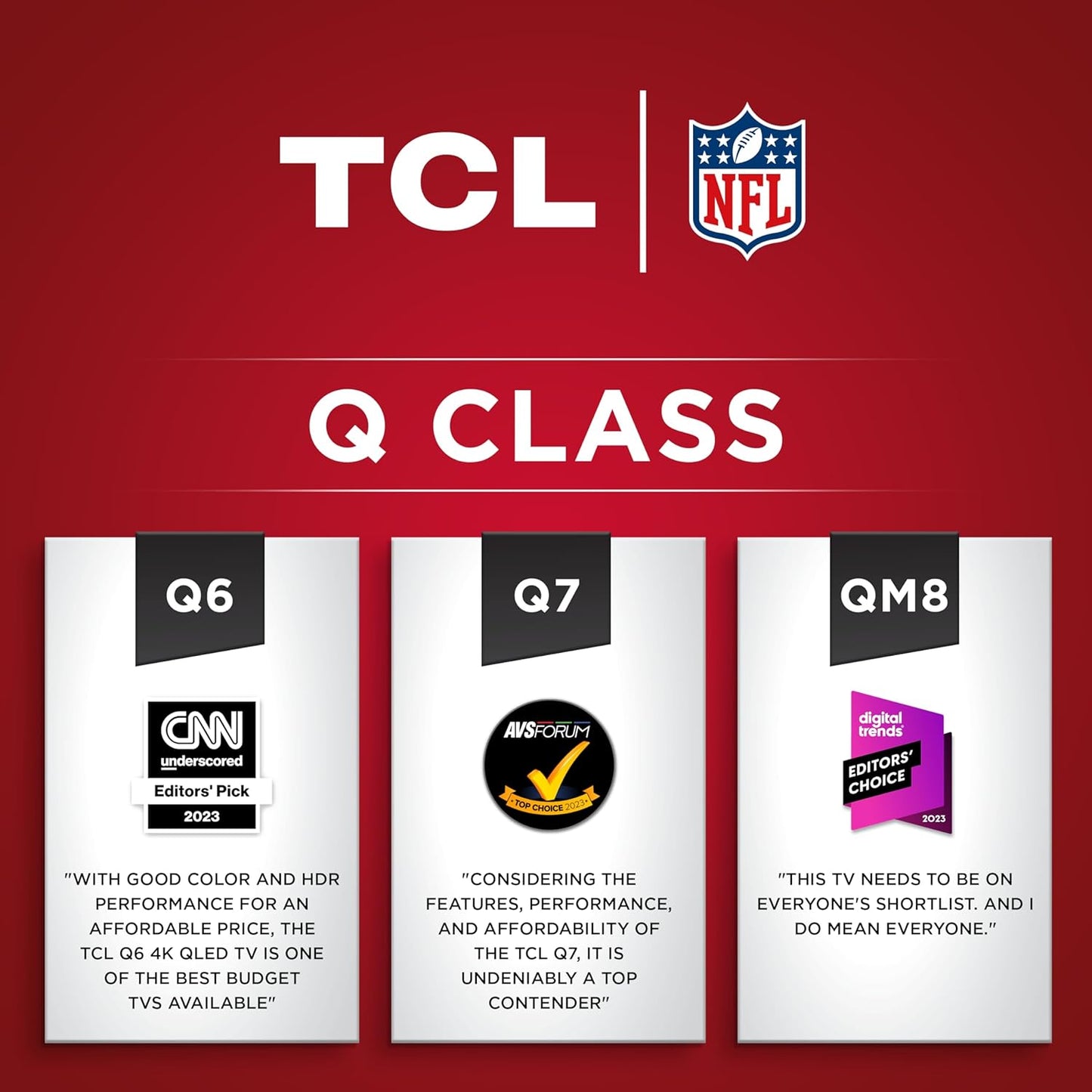 65" TCL Class Q6 4K QLED HDR Smart TV with Google TV (65Q650G)