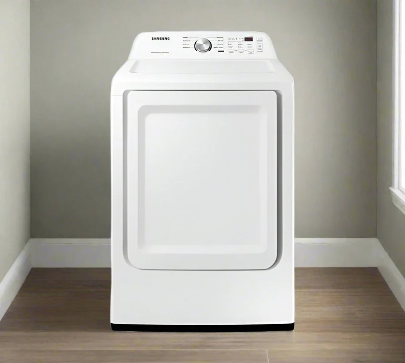 Samsung DVE45T3200W - DVE45T3200W/AC Electric Dryer, 27 inch Width, 7.2 cu. ft. Capacity, 4 Temperature Settings, Steel Drum, White colour