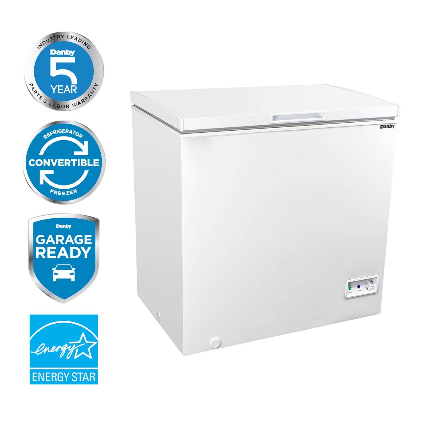 DCF070A5WCDB -RF  DANBY 7.0 CF CHEST FREEZER-RB CONVERTABLE FREEZER