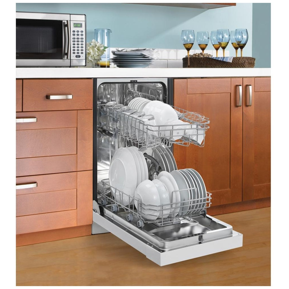 Danby 18″ Wide Built-in Dishwasher in White (DDW1804EW)