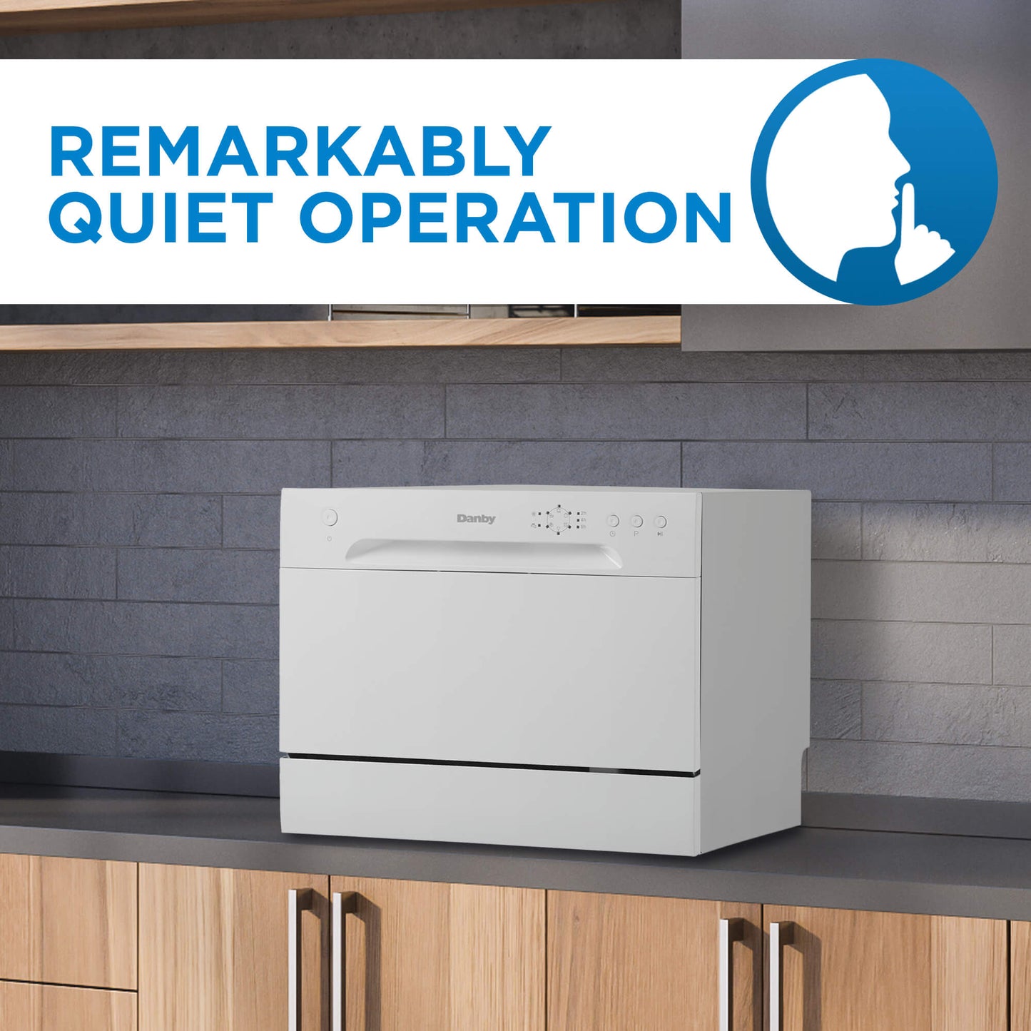 Danby 6 Place Setting Countertop Dishwasher in White (DDW621WDB)