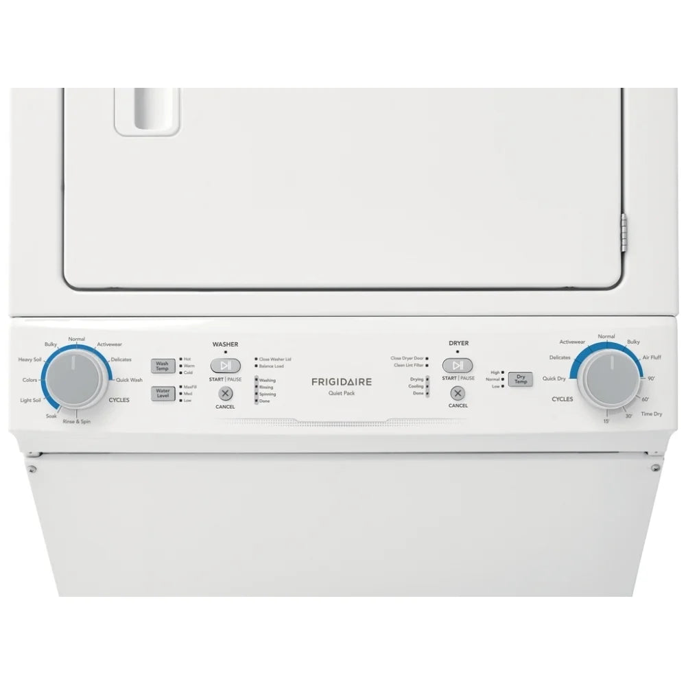 Frigidaire FLCE752CAW 27 inch Width Washer & Dryer Set, Contains Agitator