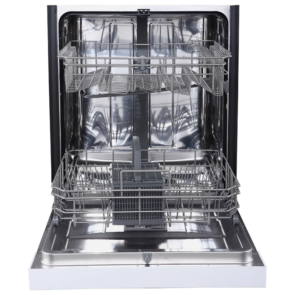 GE GBF410SGPWW Dishwasher, 24 inch Exterior Width, 55 dB Decibel Level, Full Console, 1 Wash Cycles, White Energy Star Certified (GBF410SGPWW)