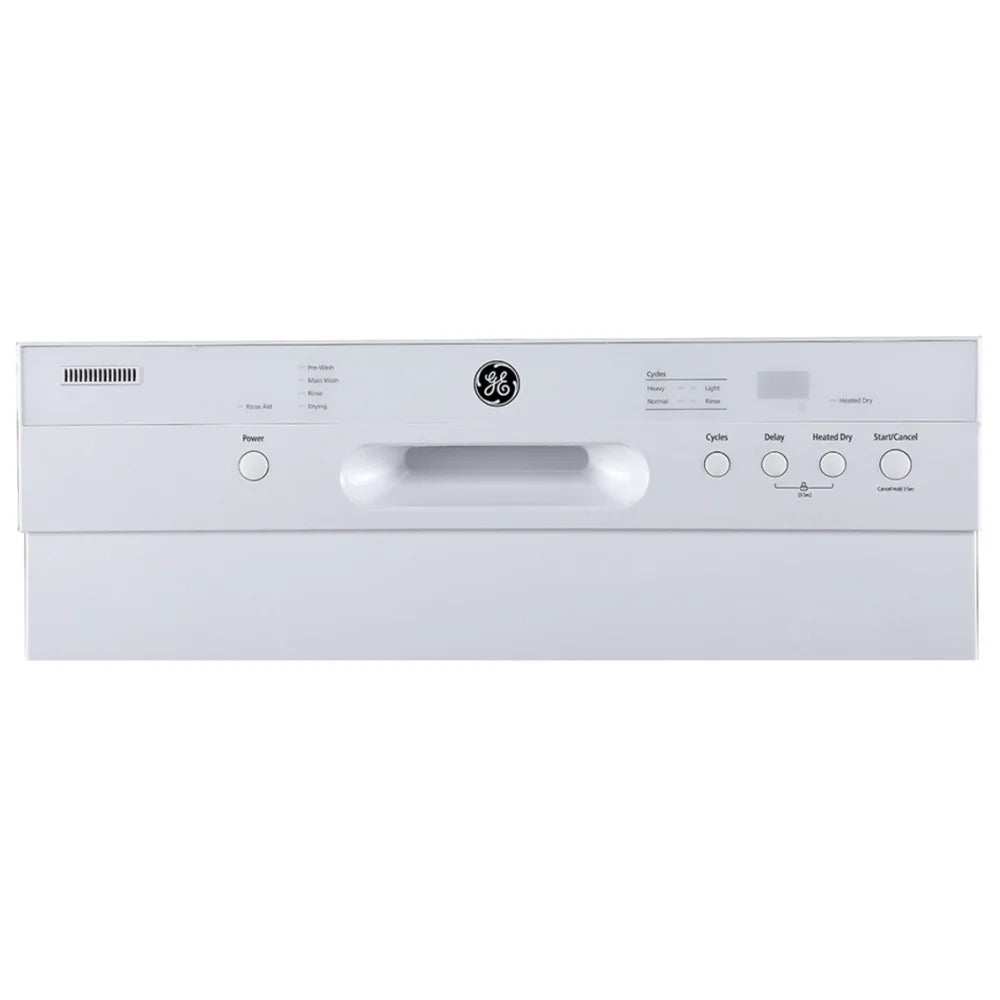 GE GBF410SGPWW Dishwasher, 24 inch Exterior Width, 55 dB Decibel Level, Full Console, 1 Wash Cycles, White Energy Star Certified (GBF410SGPWW)