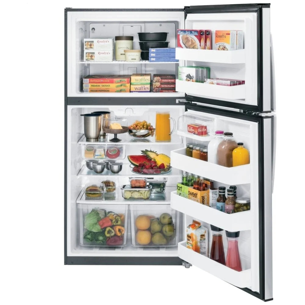 33" (GTE21GSHSS) Top Freezer Refrigerator ENERGY STAR Certified, 21.2 cu. ft. Capacity, Stainless Steel