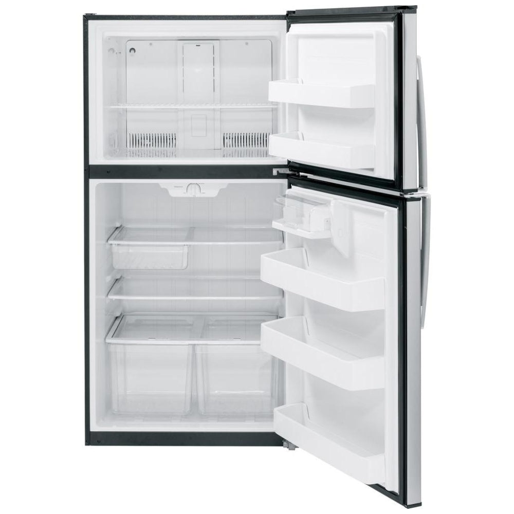 33" (GTE21GSHSS) Top Freezer Refrigerator ENERGY STAR Certified, 21.2 cu. ft. Capacity, Stainless Steel