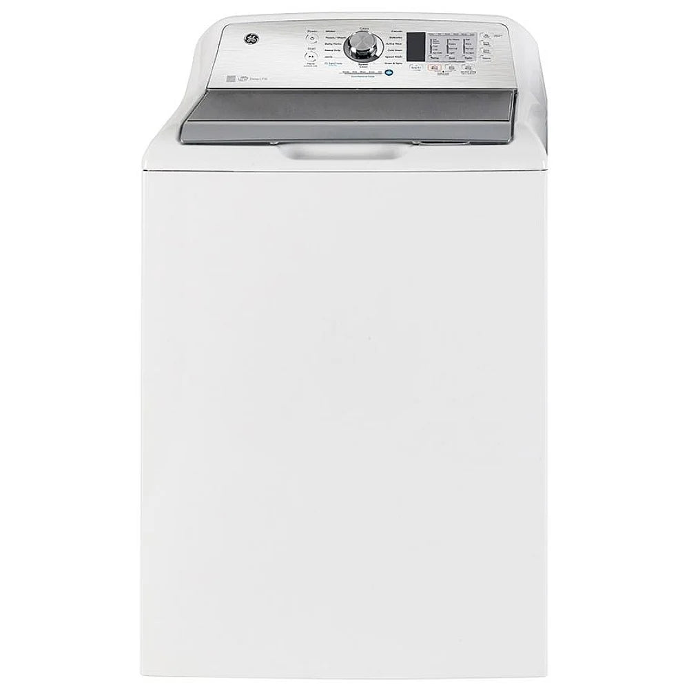 GE Top Load Washer, 27" Width, ENERGY STAR Certified, 5.3 cu. ft. Capacity, 14 Wash Cycles, 800 RPM Washer Spin Speed, White (GTW680BMRWS)