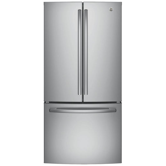 GE® ENERGY STAR® 18.6 Cu. Ft. Counter-Depth French-Door Refrigerator (GWE19JSLPFSS/GWE19JSLSS)