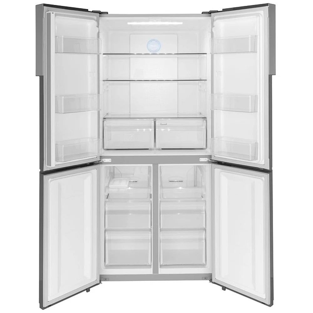 33'' Haier 16.4 Cu Ft Quad Door Refrigerator Fingerprint Resistant Stainless Steel - ENERGY STAR®(QHE16HYPAFS)