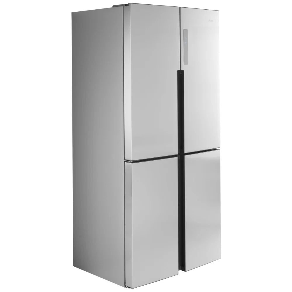 33'' Haier 16.4 Cu Ft Quad Door Refrigerator Fingerprint Resistant Stainless Steel - ENERGY STAR®(QHE16HYPAFS)