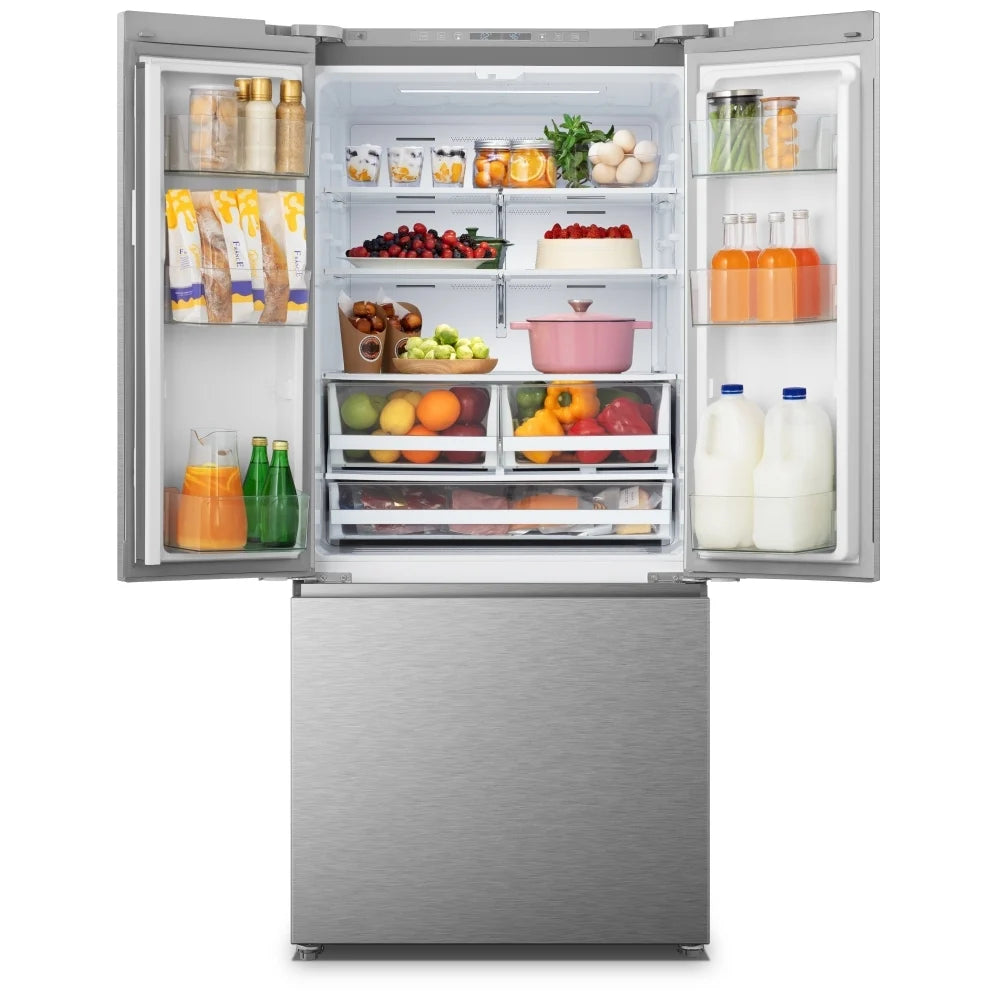 30" Hisense French Door Refrigerator, 20.8 cu. ft. Capacity, Stainless Steel (RF210N6AHE)