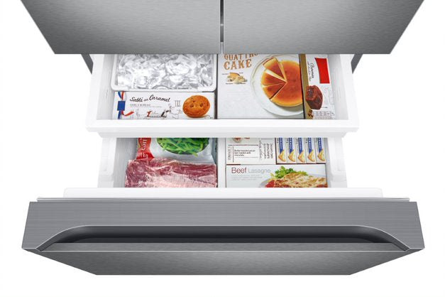 Samsung 22 cu.ft. 30" French Door Refrigerator with modern design RF22A4111SR/AA – Stainless Steel