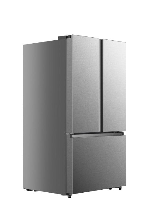 Hisense RF266C3FSE French Door Refrigerator, 36" Width, ENERGY STAR Certified, 26.6 cu. ft. Capacity, Freezer Located Ice Dispenser, Interior Water Dispenser, LED Lighting, Fingerprint Resistant, Stainless Steel colour PureFlat Design