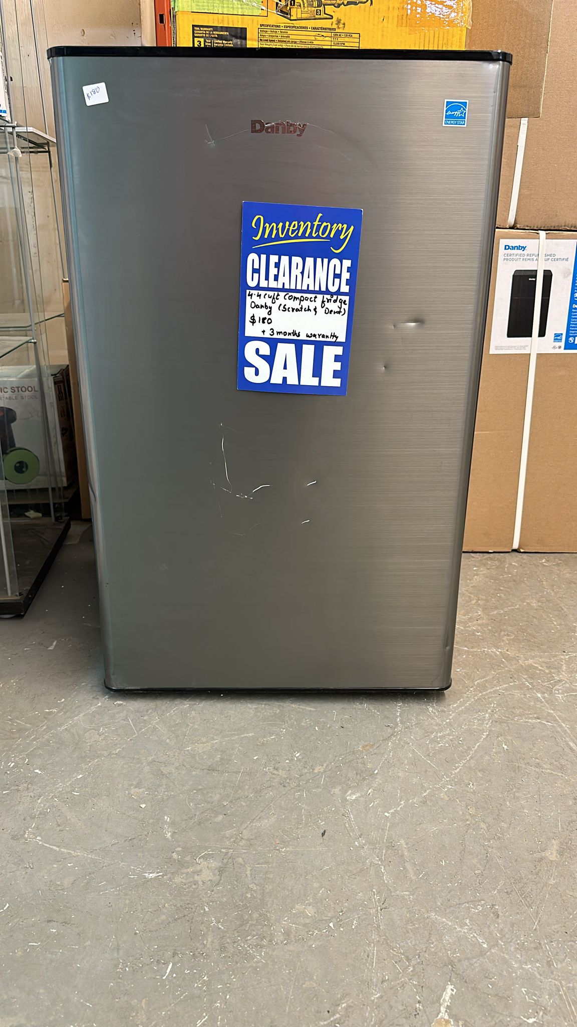 4.4 Cu. Ft. Compact Refrigerator -- Stainless Steel (DAR044A9SLDB)